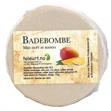 Badebombe med duft av mango