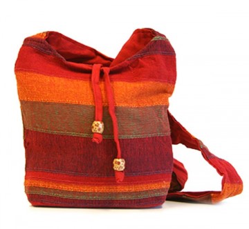 Veske - Nepal skulderveske, rød