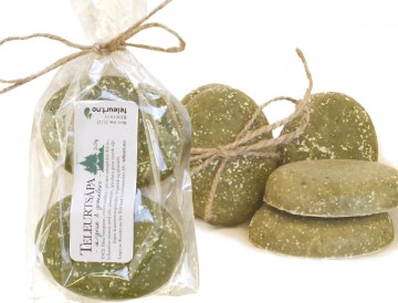 Teleurt gjestesåper - med gran og grønnleire, 2x30g