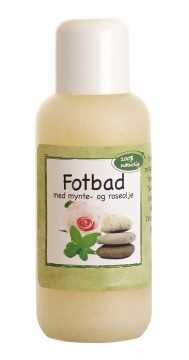Fotbad med mynte- og roseolje 100ml