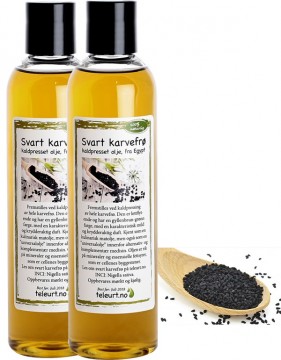 Svart karvefrø kaldpresset (Nigella sativa) 500ml (2*250ml)