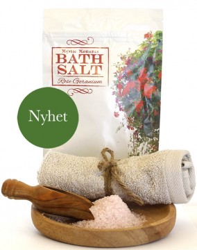 Badesalt med duft av Rose Geranium