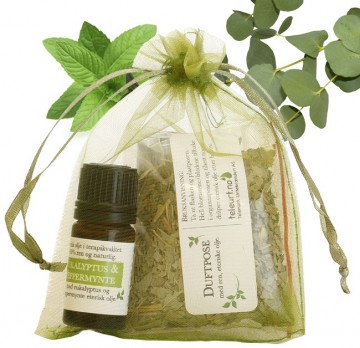Eukalyptus/Peppermynte duftpose med 5ml eterisk olje
