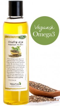 Chiafrø olje, kaldpresset, 250ml