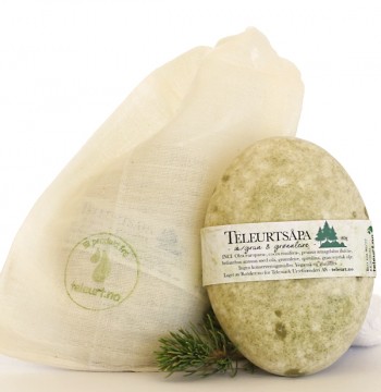 Teleurtsåpa - med gran og grønnleire, 80g