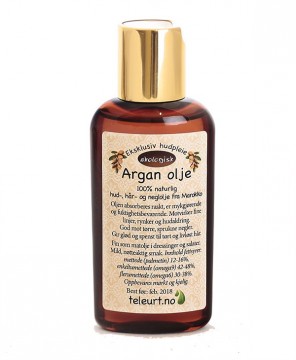 Arganolje, ren kaldpresset (Argania spinosa), 60ml