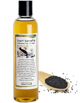 Svart karvefrø kaldpresset (Nigella sativa) 250ml