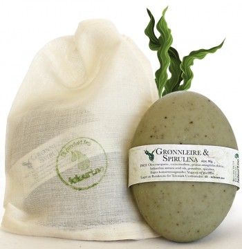 Grønnleire og Spirulina såpe, 80 gr