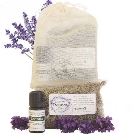 Lavendel duftpose med 5ml lavendelolje