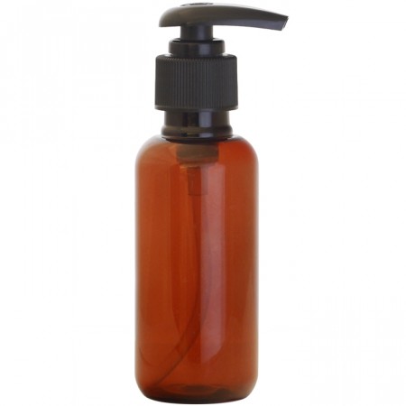 Brun PET flaske med pumpe, 100ml