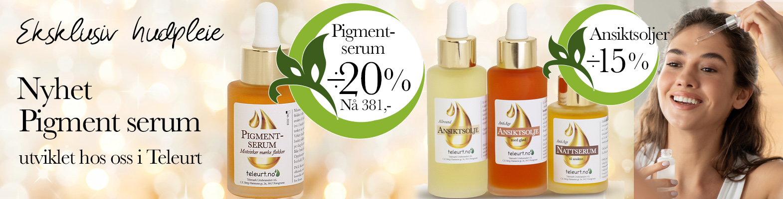 Pigment serum ansiktsoljer